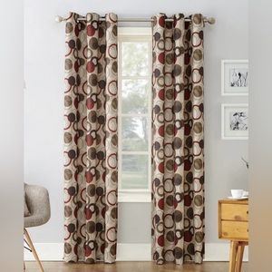 No. 918 Regis 48” x 84” Geometric Print Curtains (2) Panels
